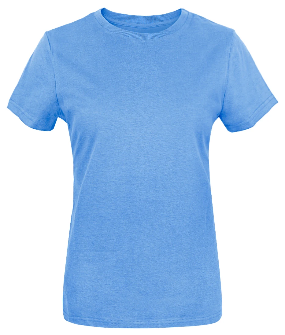 Light blue Женские Плотные хлопковые однотонные футболки премиум класса, плотные повседневные топы для взрослых, мягкие спортивные футболки с короткими рукавами - Цвет: Light blue
