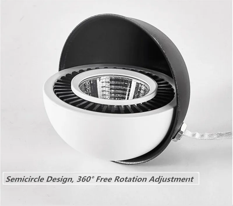 Светодиодный светильник с регулируемой яркостью 5W7W9W12W15W COB Светодиодный точечный потолочный светильник освещение AC85-265V светодиодный настенный светильник Теплый Холодный белый комнатный светильник