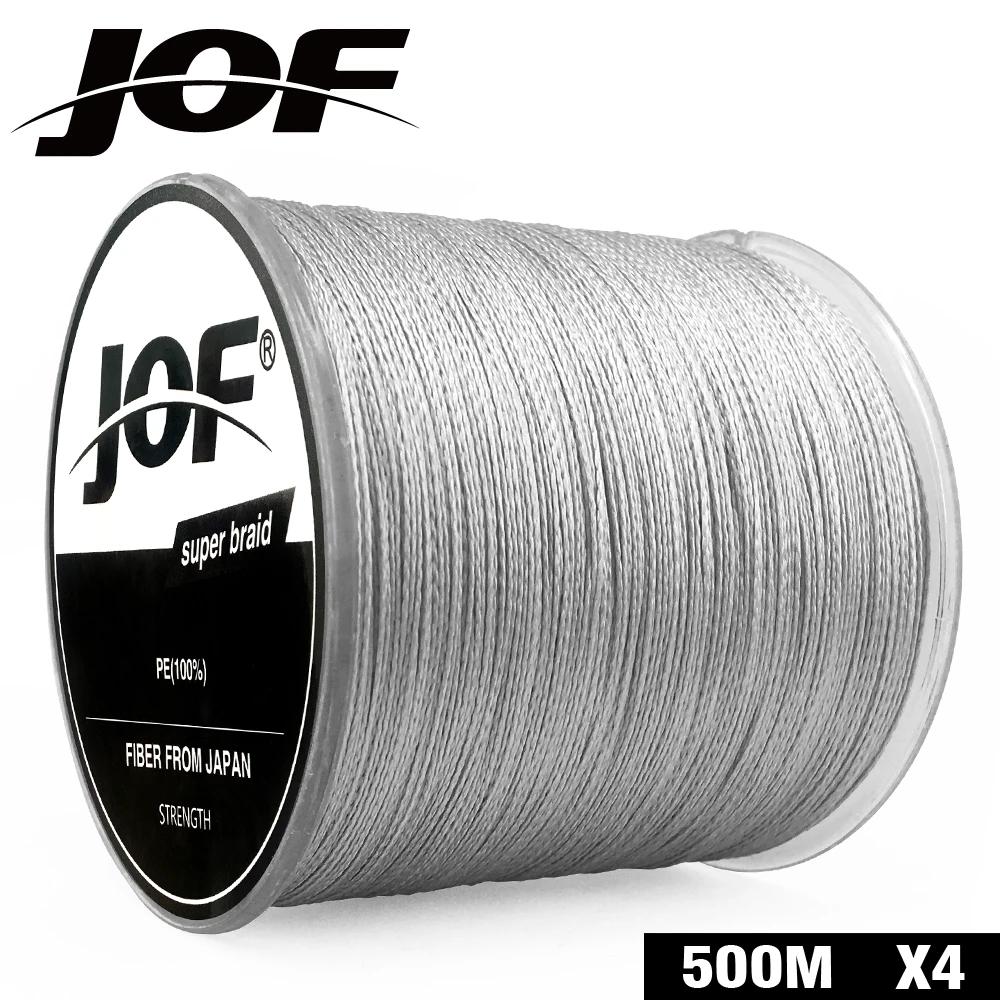 Новинка 2019 4 нити 500 м JOF PE Белый Плетеный леска плетение Улучшенный Экстремальный
