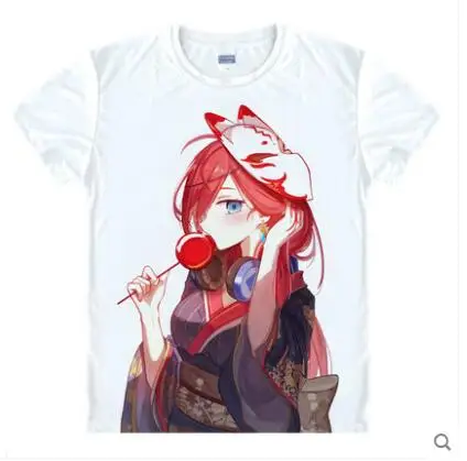 08 Новая футболка Gotoubun no Hanayome The quintestinal Quintuplets Nakano Ichika аниме косплей футболка с короткими рукавами мужские футболки - Цвет: 08