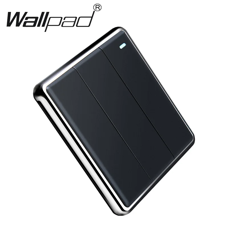 Настенный светильник Wallpad черный 2 сторонний с хромированной рамой большая