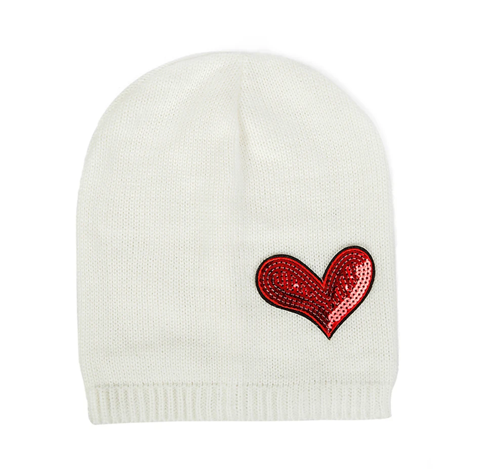 REAKIDS модные Skullies Beanies Hat Детские Новые сердце зимняя теплая шапка для младенца для девочек мальчиков вязанные детские шапки шапочки детская шапка