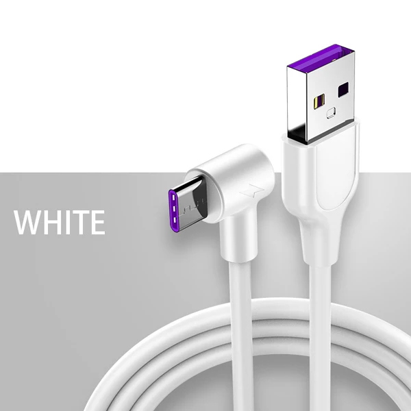 Белый 5A usb type C PD кабель для передачи данных для samsung huawei P30 Pro Быстрая зарядка мобильного телефона USB C кабель для Xiaomi Redmi K20 Pro Oneplus 7 - Цвет: Белый