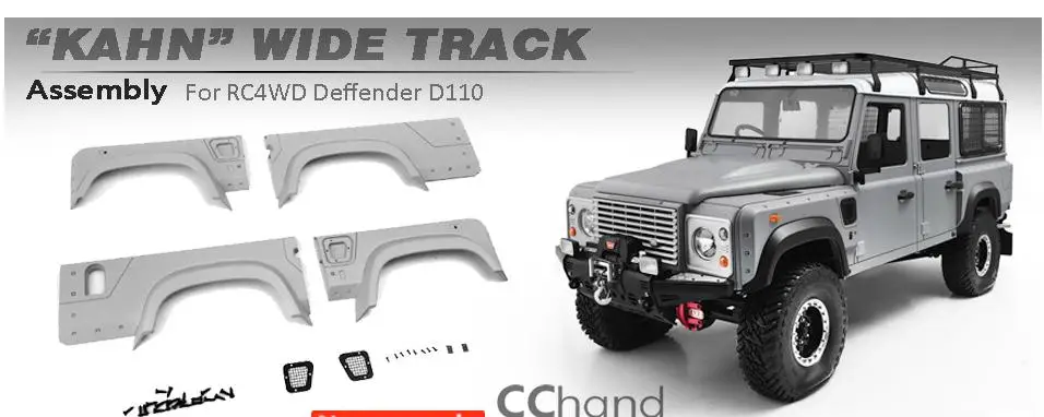 CChand KAHN широкий трек наборы для 1/10 RC RC4WD LAND ROVER DEFENDER D90 D110 G2 Gelande II игрушки автомобиль