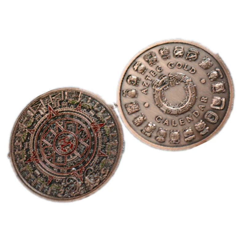 2 шт. значок календарь в ацтекском стиле 40 мм|coin coins|coin magneticcoin copper |