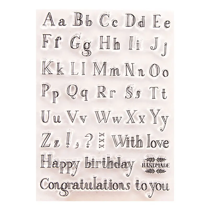 26 букв ясные штампы записная книжка ясный штамп Скрапбукинг Uppercase и lowercase 1415 | Дом