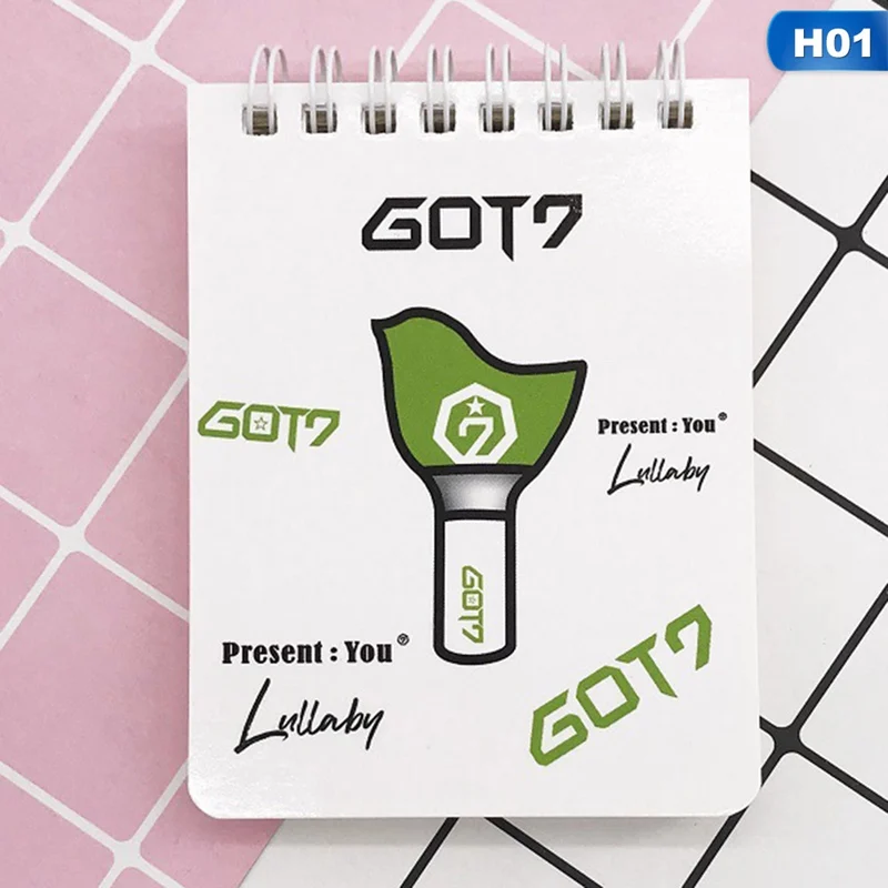 H01 K-pop EXO BLACKPINK GOT7 TWICE SEVENTEEN милый блокнот с спиральной катушкой блокнот Jornal путешествия дневник Noteook - Цвет: H01
