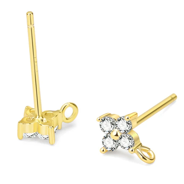 Серьги из стерлингового серебра 925 пробы, аксессуары, золото, серебро, женская мода, инкрустированный драгоценный камень, ушной крючок, висящий DIY для изготовления украшений вручную - Цвет: Style 11 Gold