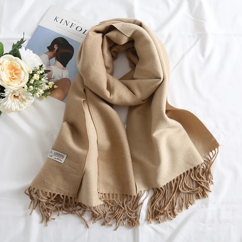 Новинка 2014 года зимний кашемировый двусторонний шарф с кроликом красивый