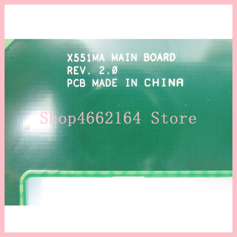 X551MA с N3520CPU REV 2,0 Материнская плата Asus X551 X551M X551MA Материнская плата ноутбука DDR3 60NB0480-MB1500-206 проверка прошла успешно