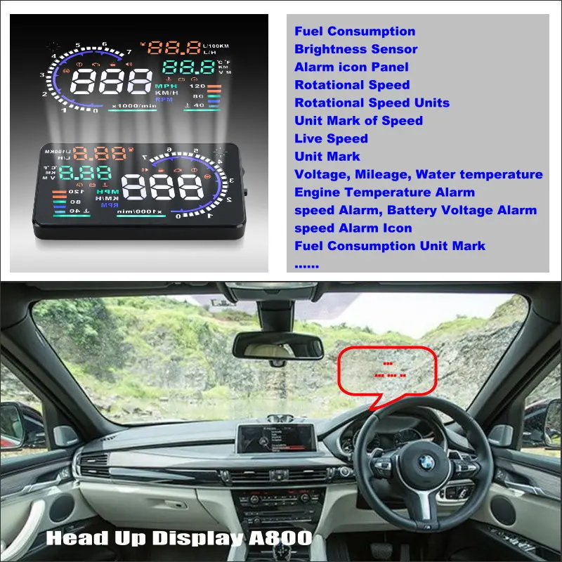 Auto Accessories For BMW X6/X6 M Power E71 F16 Car Head Up Display HUD Plug And Play Safe Driving Screen Projector Windshield