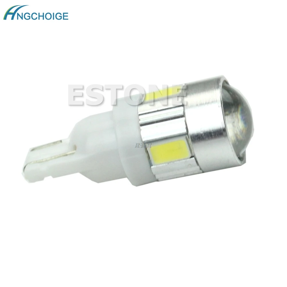 HID Белый T10 W5W 5630 6 SMD автомобильная светодиодная лампа номерного знака 158 194 192|car