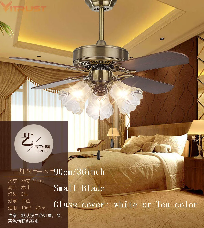 Современный потолочный вентилятор Vitrust светодиодная люстра с деревянными
