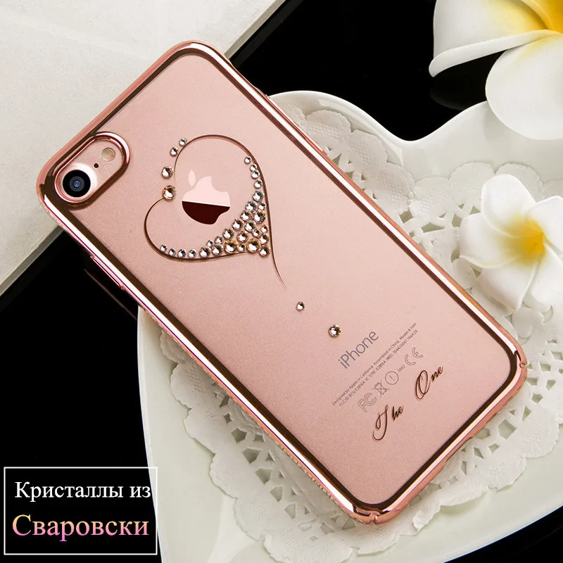 KINGXBAR чехол для iPhone 7X8 плюс кристаллами от Swarovski со стразами 8 7 Чехол Diamond ПК| |