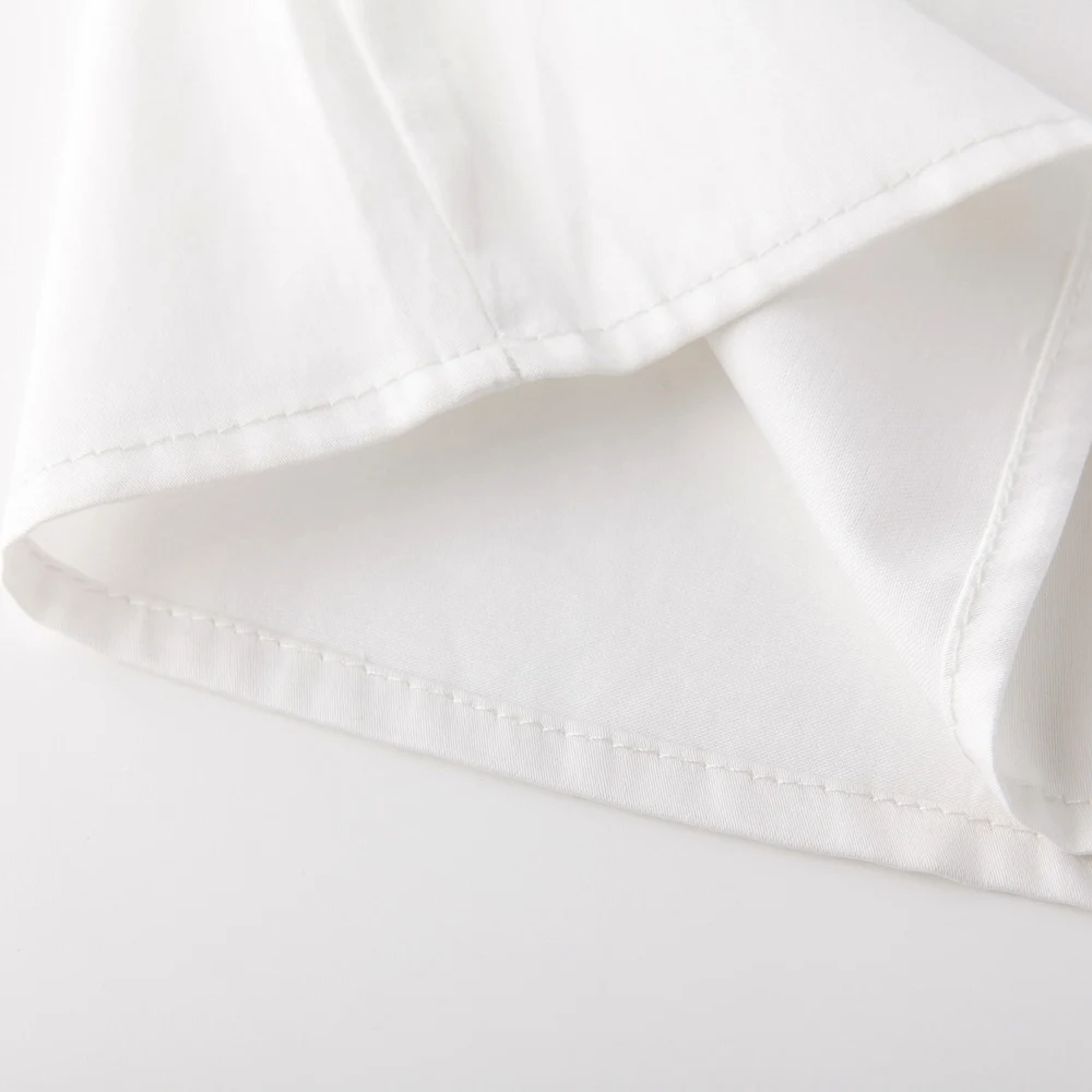 Женская винтажная блузка с коротким рукавом круглым вырезом и молнией сзади|women