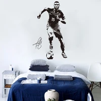 paul pogba wall art sticker decal decor mural soccer footballer vinyl mural poster fans gift free shipping