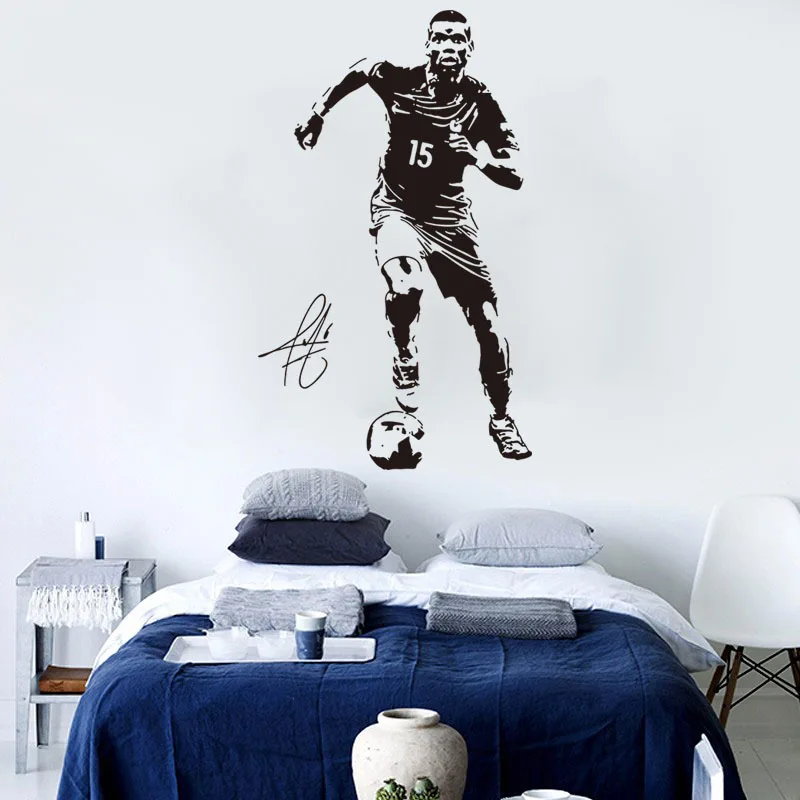 Настенная Наклейка Paul Pogba виниловая декоративная наклейка для футбола постер