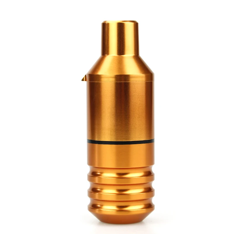 gold Qink короткая Татуировка ручка картридж машина немецкий Faulhaber мотор с 2 головками DC интерфейс мощный и тихий - Цвет: gold