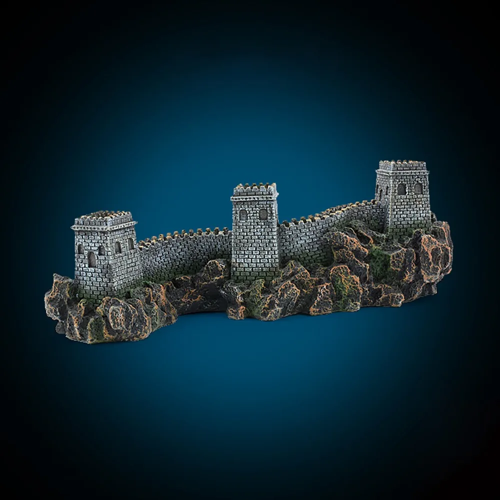 

European Creative Craft Gift Simulation Resin Ornaments Fish Tank Aquarium Landscaping Decorations Set Evasion House Landscaping