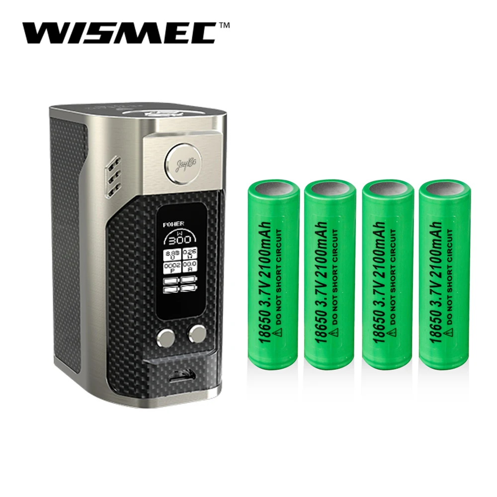 Зазор оригинальный WISMEC рел RX300 TC коробка мод кожа/углеродное волокно батарея с 18650