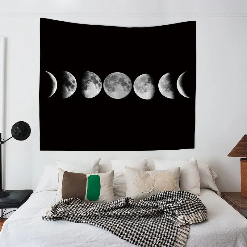 Лунное затмение гобелен настенный Moon тентуре Murale Мандала Одеяло MandalaTapestry ткань