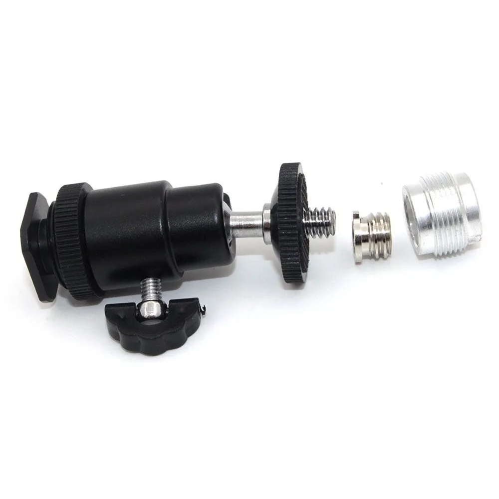 

5/8"-27 Accessory Mount to Hot or Cold Shoe w/ Mini Ball Head for Standard Micro