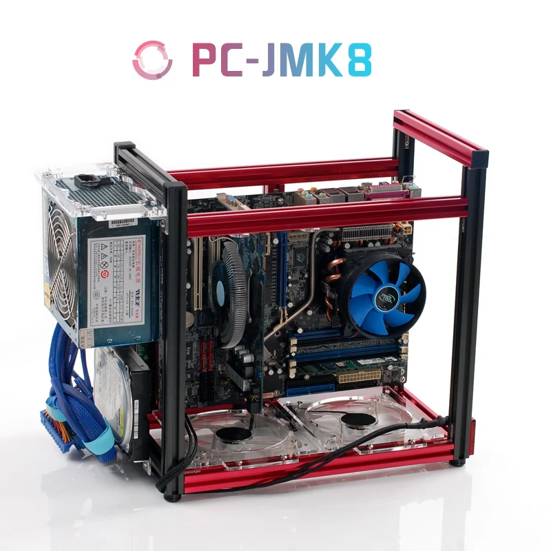 QDIY новый продукт ATX/ Micro ATX алюминиевые строительные блоки DIY вертикальные корпуса