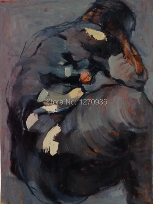 

Artist Handmade High Quality Abstract Nude Oil Painting on Canvas Abstract Modern Black Man Oil Painting for Wall Decoration
