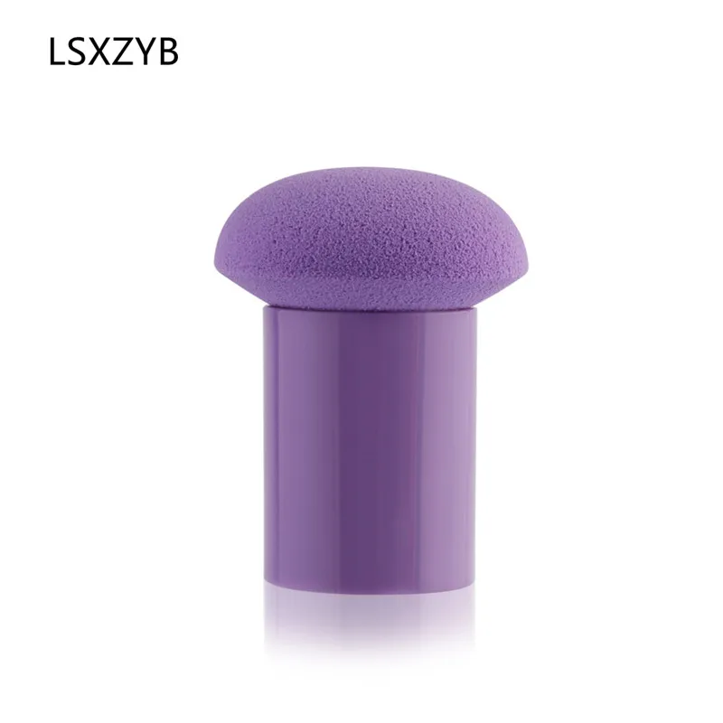 purple Популярная 1 шт. мягкая пуховка для нанесения основы под макияж Косметическая Губка Кисть Т-образная пудра гладкое лицо макияж инструмент красоты+ Ручка Горячая - Цвет: purple