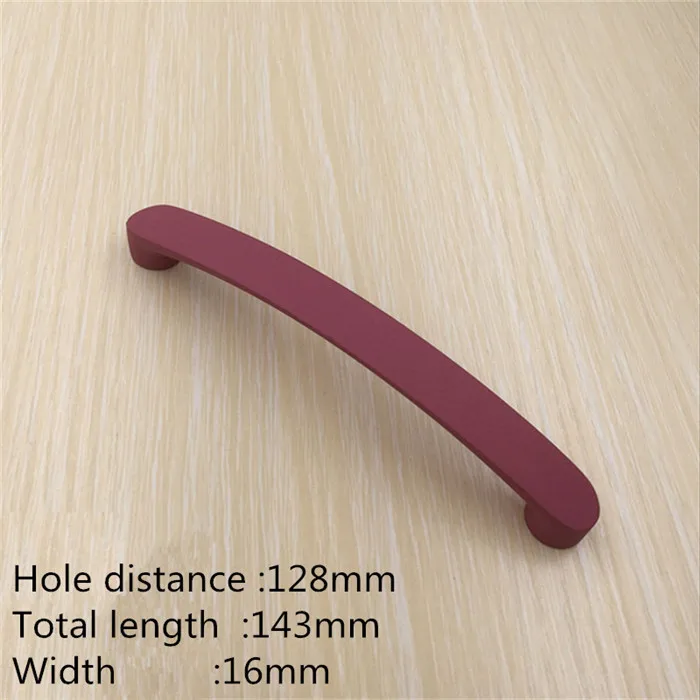 rose red 128mm KK& FING современные многоцветные ручки для шкафа из алюминиевого сплава кухонные ручки для выдвижных ящиков мебельная фурнитура - Цвет: rose red 128mm