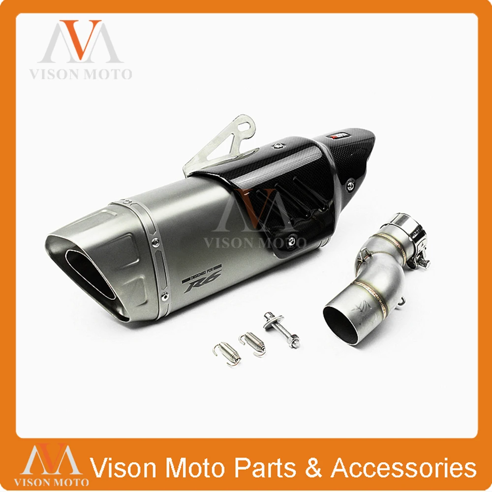 Мотоциклетный 51 мм глушитель выхлопной трубы из углеродного волокна тепловая