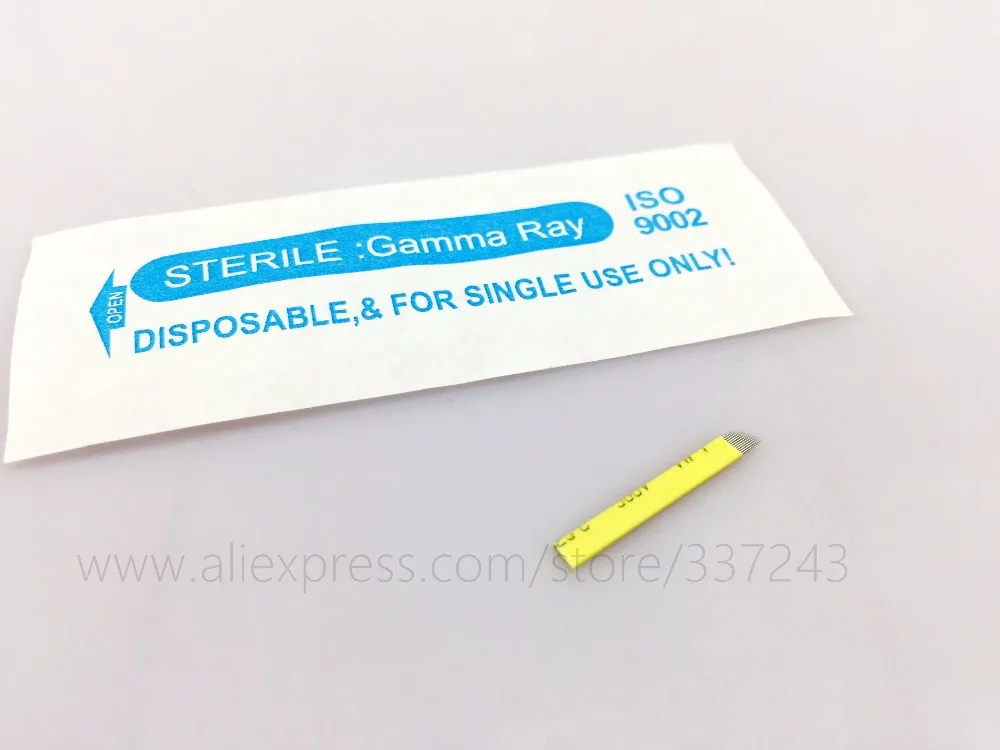 500 шт./пакет 12 Pin для бровей микроблейдинг Перманентный макияж микро иглы картридж