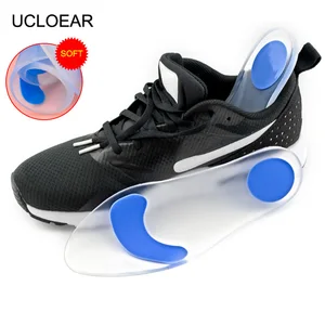 Силиконовые стельки, полностью прозрачные, для ухода за ногами при подошвенном фасциите, амортизирующие стельки для пяток, высококачественные спортивные гелевые стельки