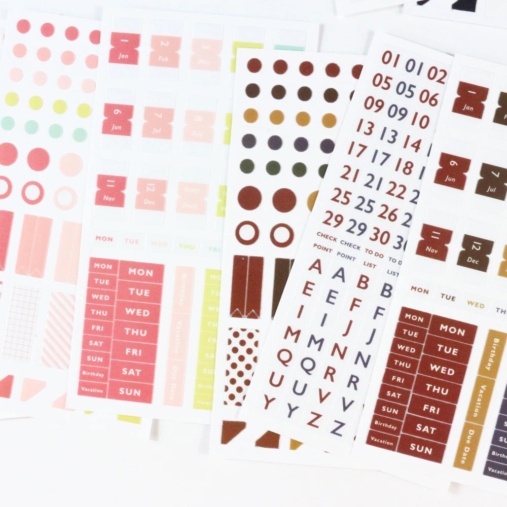Domikee cute office school planner notebook index sticky label sticker аксессуары канцелярские принадлежности 3