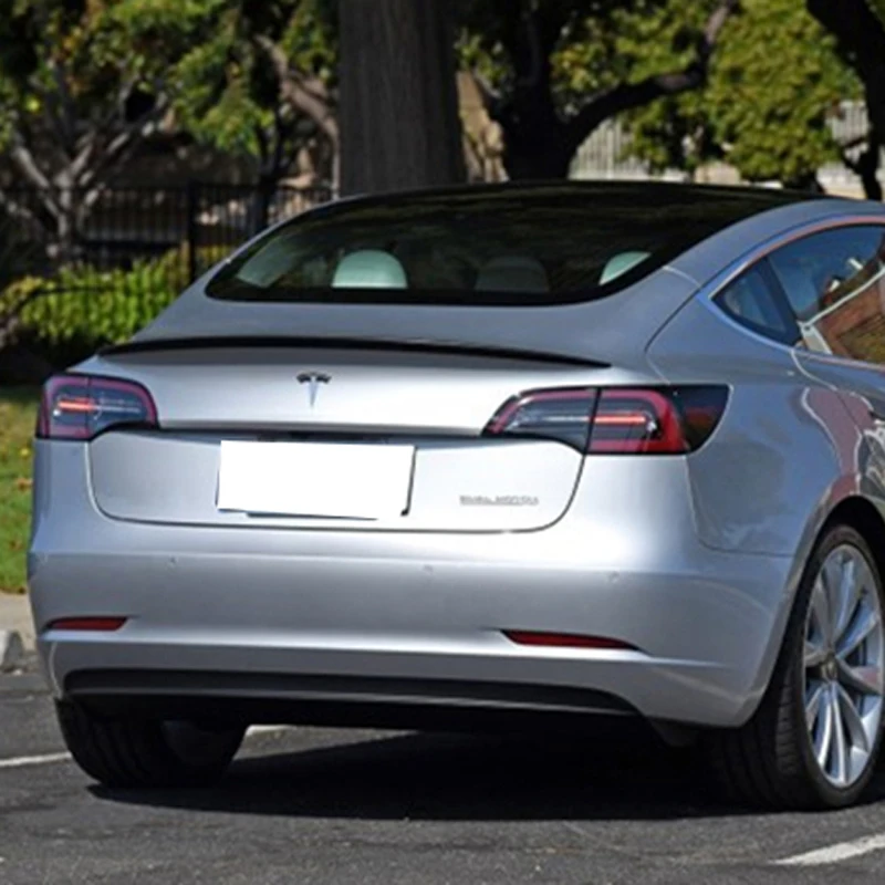 Для Tesla модель 3- заднее углеродное волокно заднее крыло багажника спойлер задний спойлер на крышу крыло багажника губы крышка багажника Автомобиль Стайлинг