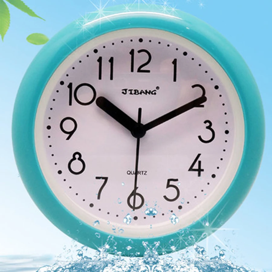 Детские милые бесшумные настенные часы для ванной комнаты маленькие Oclock