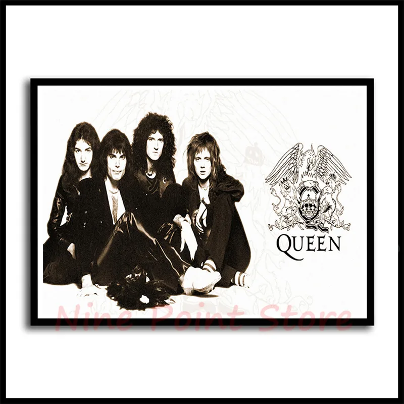 Queen Rock Music постер с покрытием, бумажные постеры для бара кафе, домашний Декор, живопись, наклейка на стену, без рамки - Цвет: Лиловый