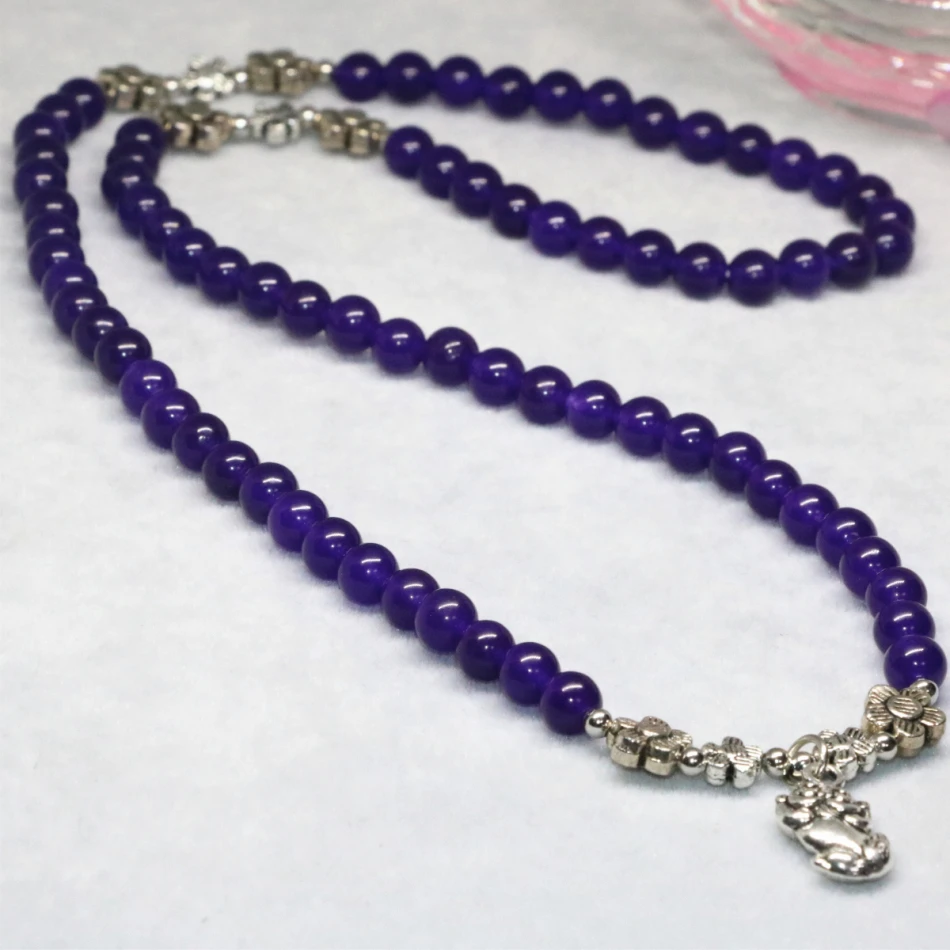 Растягивающиеся Многослойные Длинные Браслеты для женщин натуральный каменный