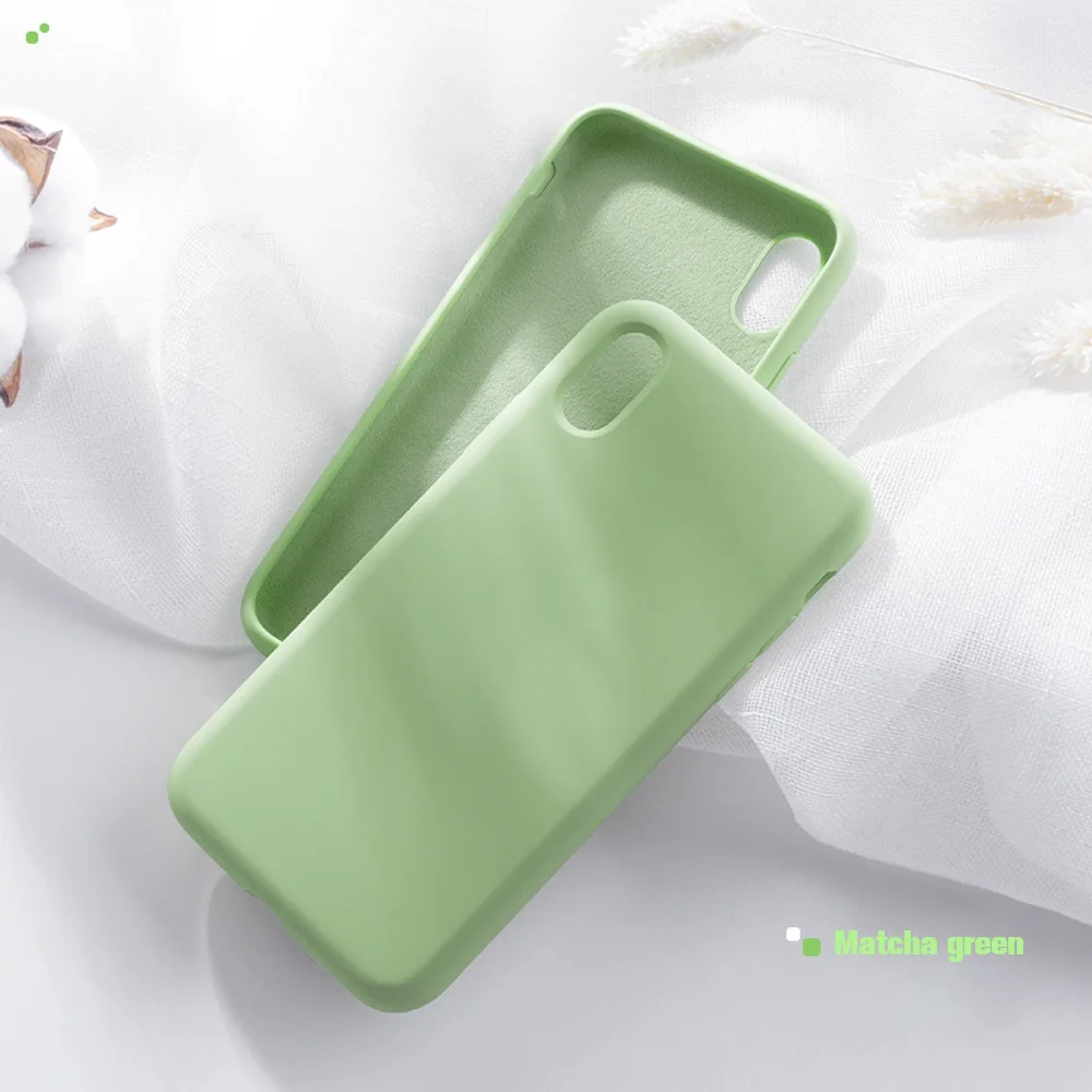 Matcha green Чехол для телефона для iPhone 7 чехол силиконовый чехол для iPhone 11 Pro XS Max чехол для iPhone 7 8 6 6S Plus X XR 8plus Coque - Цвет: Matcha green