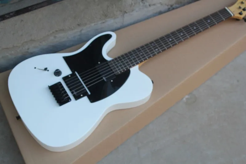 Гитары Заводская Одежда высшего качества Telecaster Подпись ЭМГ пикап белый левой