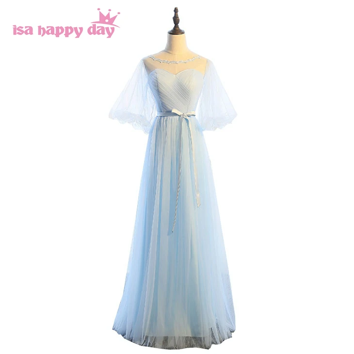 

special occasion formal lace evening dresses long light blue tulle party dress 2020 new arrival for women ball gowns H3438