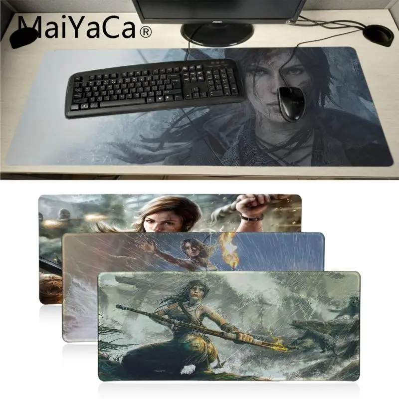 Коврик для мыши MaiYaCa Lara Croft Tomb Raider Reborn Office геймерский коврик прочный мягкий