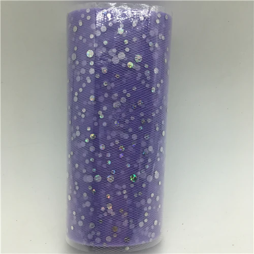25yards Light purple 10/25 ярдов 15 см Блестящие Блестки тюль рулон 9,2/22 м Катушка пачка Свадебная отделка органзы лазер DIY ремесло день рождения поставки - Цвет: 25yards Light purple