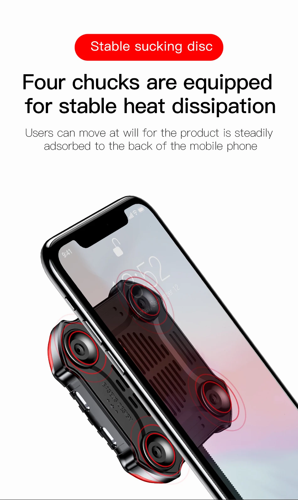 Baseus мобильный телефон кулер для iPhone XR Xs Max Xs X 8 7 6 6s Plus чехол для телефона 3 в 1 Charing& Audio& Fans телефон охлаждающий игровой чехол