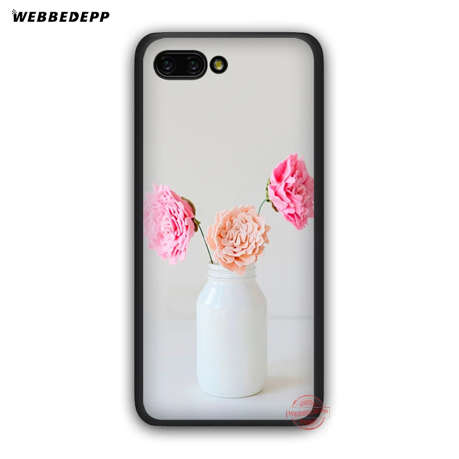 WEBBEDEPP розового цвета с принтом в виде пионов на вазе мягкая чехол для Honor 20 10 9 9X 8 Lite