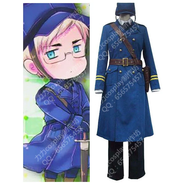 Костюм для косплея Hetalia Axis Powers Sweden с шапкой 11
