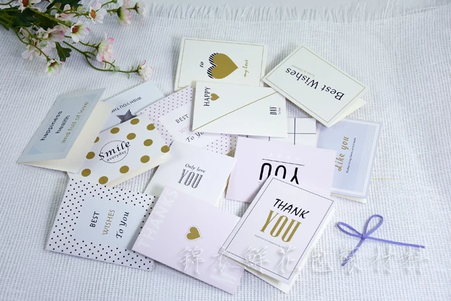 5 шт./пакет Модные Простые карточки на английском языке складной благословение