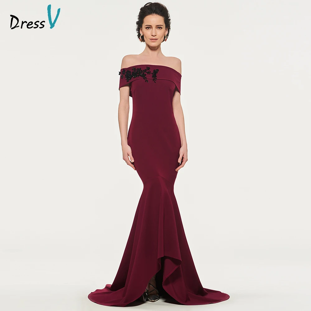 Dressv элегантное платье с открытыми плечами и короткими рукавами для матери