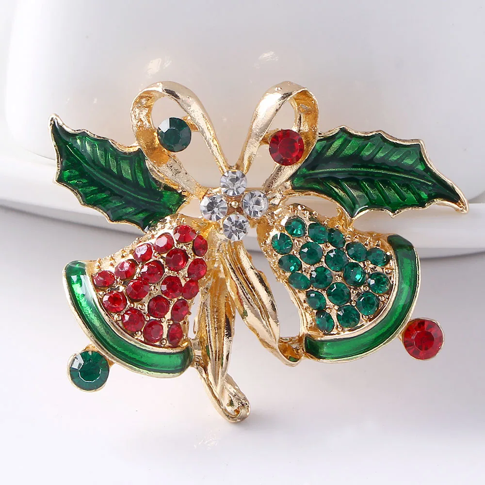 Винтажные модные рождественские подарки ручной работы Дерево Jingle Броши с