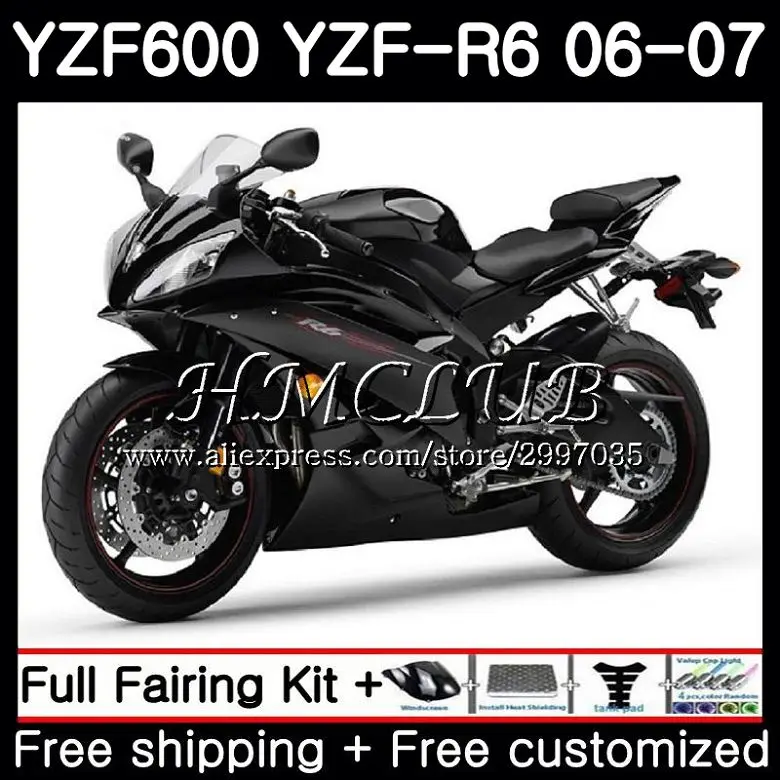 

Корпус для YAMAHA YZF R 6 YZF 600 YZF-600 YZF R6 2006 2007 Frame 16h3 YZF-R6 06 07 YZF600 YZFR6 06 07 обтекатель глянцевый черный